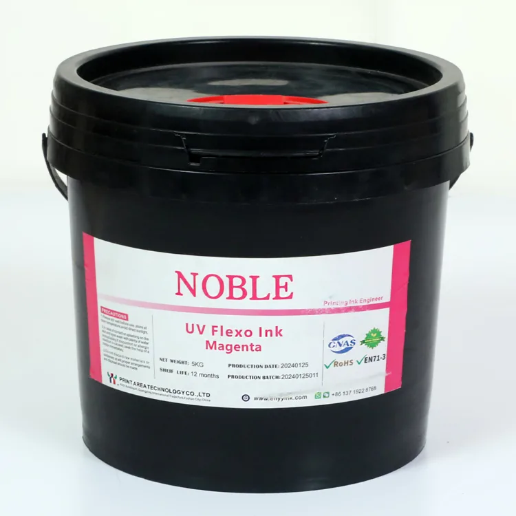 مرکب یووی فلکسو NOBLE رنگ مجنتا ۵ کیلوگرم